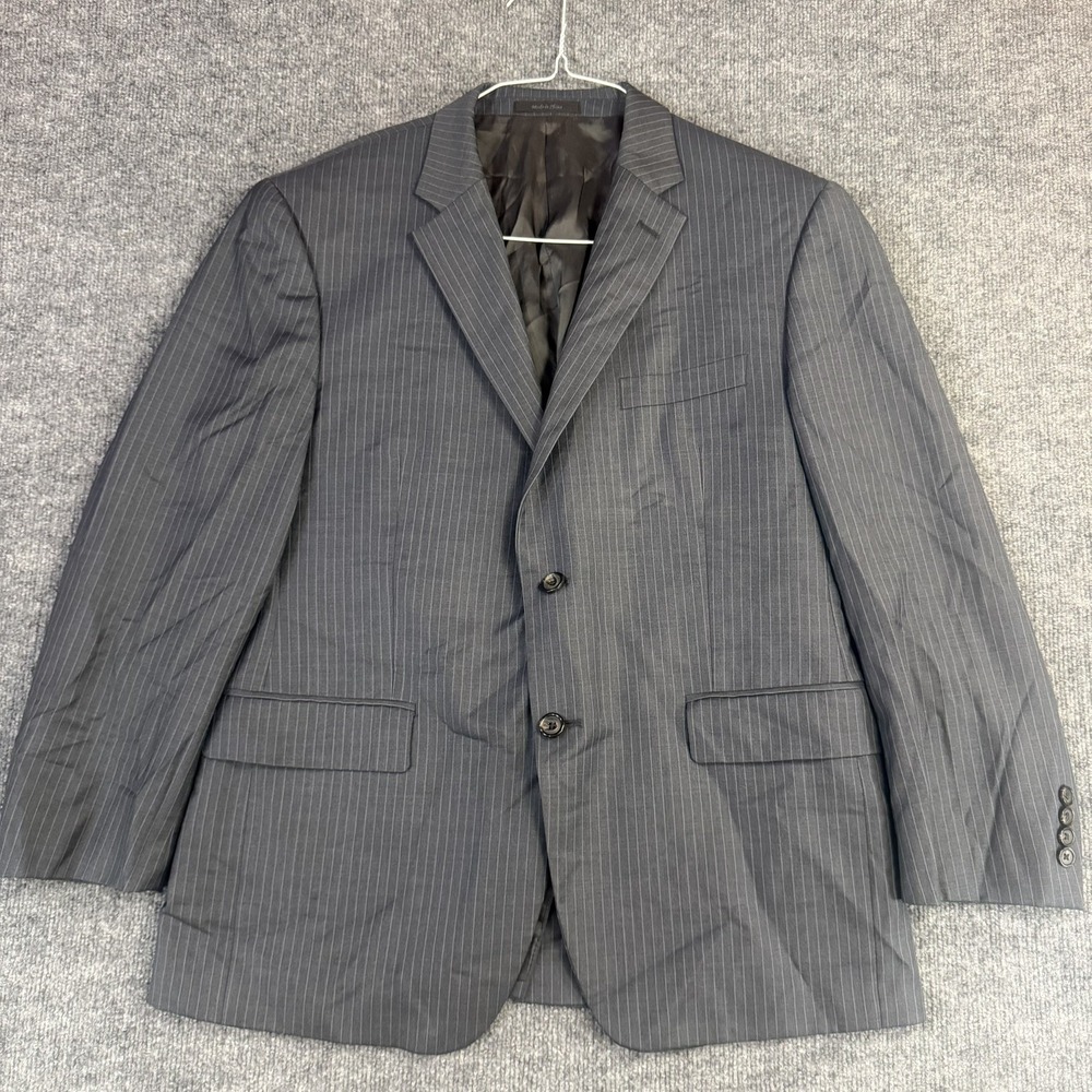 Lauren Ralph Lauren Blazer Mens 42S Gray Pinstripe 100% Wool Two Button Suit